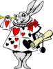 Rabbit From Alice In Wonderland In Color Clip Art
